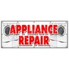 Signmission APPLIANCE REPAIR BANNER SIGN refrigerator washer dryer all brands home B-120 Appliance Repair